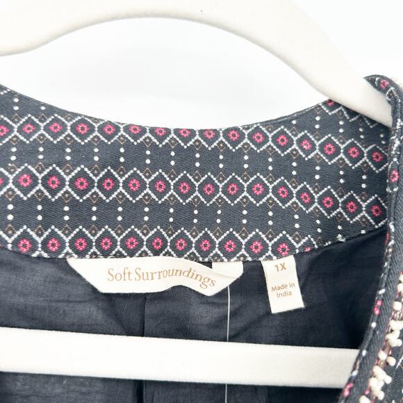 NWT Soft Surroundings Womens Sequin Beaded‎ Mandala Bolero Crop Blazer Jacket 1X - Picture 4 of 10